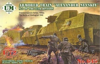 UMMT645 UM-MT 1/72 ARMORED TRAIN "ALEXANDR NEVSKY" Plastic Model Kit UM-MT