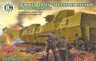 UMMT645 UM-MT 1/72 ARMORED TRAIN "ALEXANDR NEVSKY" Plastic Model Kit