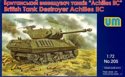 UNIM205 Unimodels 1/72 British Tank Destroyer Achilles IIC Plastic Model Kit Unimodel