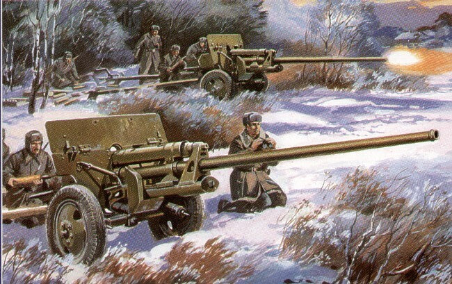 UNIM207 Unimodels 1/72 ZIS-2 - 57mm soviet gun (ex SKIF ) Plastic Model Kit