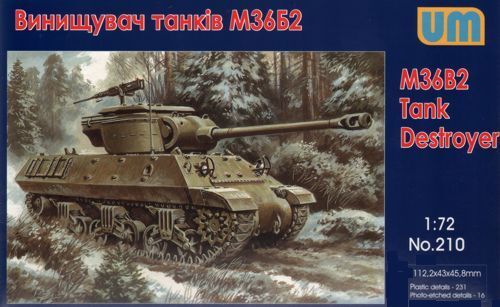 UNIM210 Unimodels 1/72 M36B2 Tank destroyer Plastic Model Kit Unimodel