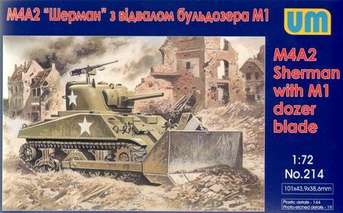 UNIM214 Unimodels 1/72 Tank M4?2 with M1 Dozer Blade Plastic Model Kit Unimodel