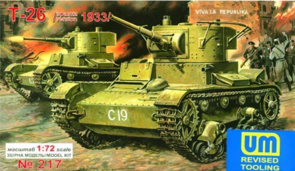 UNIM217 Unimodels 1/72 T-26 wz.1933 Plastic Model Kit Unimodel