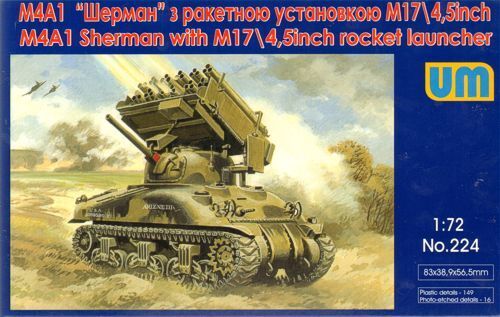 UNIM224 Unimodels 1/72 Tank M4?1 with M17/4.5inch rocket launcher Plastic Model Kit Unimodel