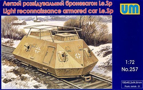 UNIM257 Unimodels 1/72 Light reconnaissance armored car Le.Sp Plastic Model Kit
