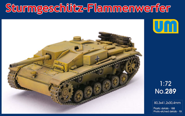 UNIM289 Unimodels 1/72 Sturmgeschutz Flammenwerfer Plastic Model Kit