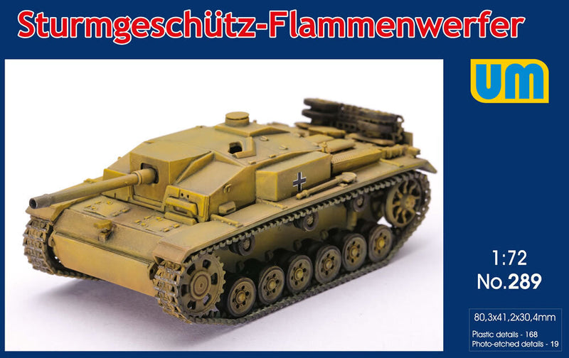 UNIM289 Unimodels 1/72 Sturmgeschutz Flammenwerfer Plastic Model Kit