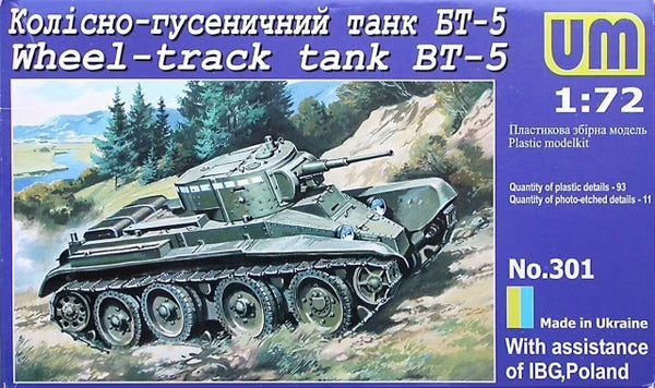 UNIM301 Unimodels 1/72 BT-5 russian tank Plastic Model Kit