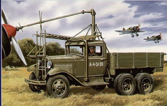 UNIM321 Unimodels 1/72 AIRFIELD STARTER AS-2 on GAZ AAA chassis Plastic Model Kit Unimodel