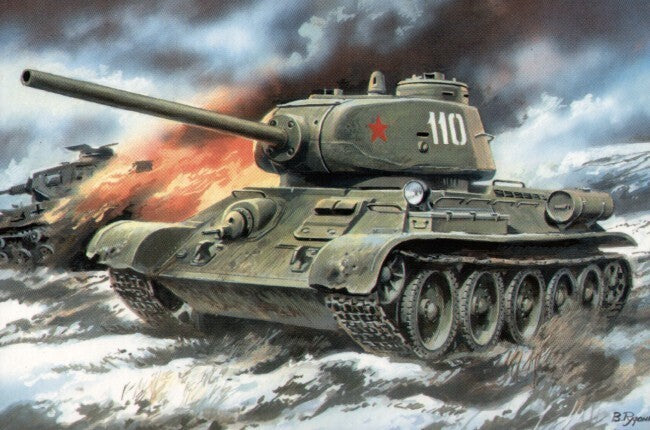 UNIM327 Unimodels 1/72 WWII MEDIUM TANK T-34/85 (model 1944 ) Plastic Model Kit