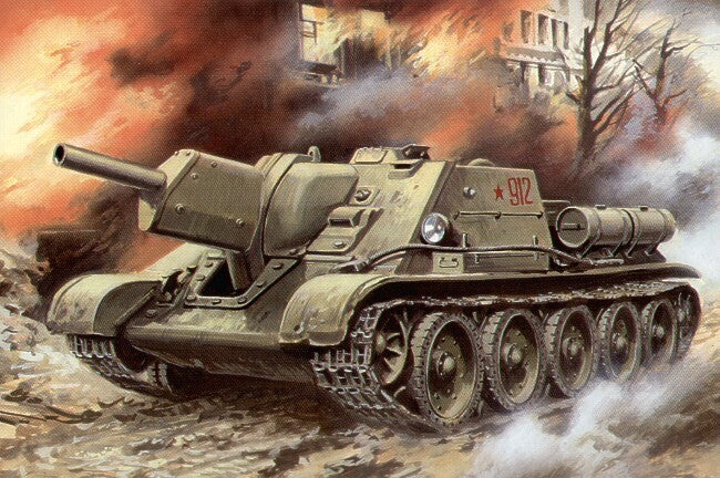 UNIM332 Unimodels 1/72 WWII SELF PROPELLED PLANT SU-122 Plastic Model Kit Unimodel