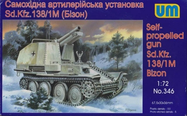 UNIM346 Unimodels 1/72 Sd.Kfz 138/1M Ausf H BISON Plastic Model Kit