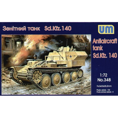 UNIM348 Unimodels 1/72 Antiaircraft Tank Sd.Kfz 140 Plastic Model Kit