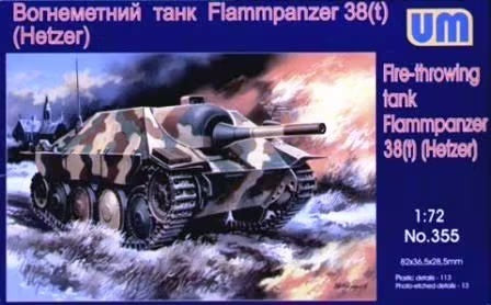 UNIM355 Unimodels 1/72 Flammpanzer 38 (Hetzer) Plastic Model Kit Unimodel