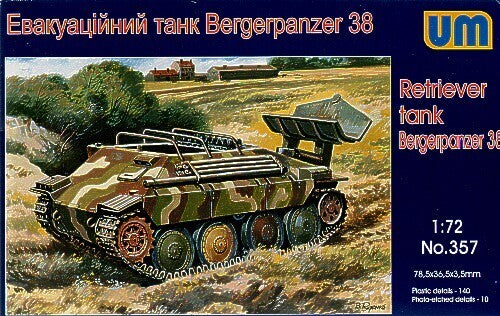 UNIM357 Unimodels 1/72 Bergerpanzer 38 (Hetzer) Plastic Model Kit Unimodel