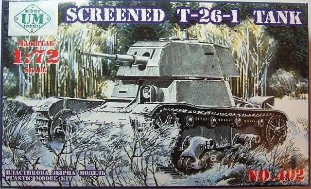UNIM402 Unimodels 1/72 T-26-1E w/conical turret Plastic Model Kit Unimodel