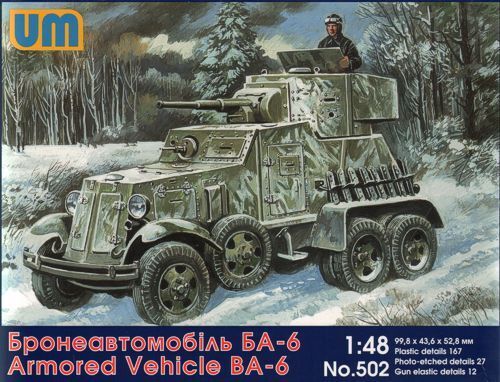 UNIM502 Unimodels 1/48 Armored Vehicle BA-6 Plastic Model Kit Unimodel