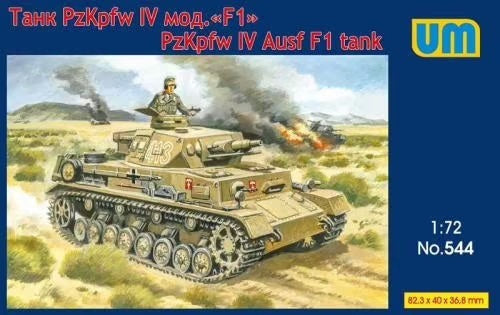 UNIM544 Unimodels 1/48 Tank Panzer IV Ausf F1 Plastic Model Kit