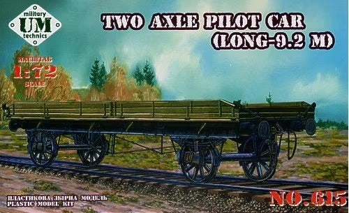 UNIM615 Unimodels 1/72 Two axle long pilot car Plastic Model Kit