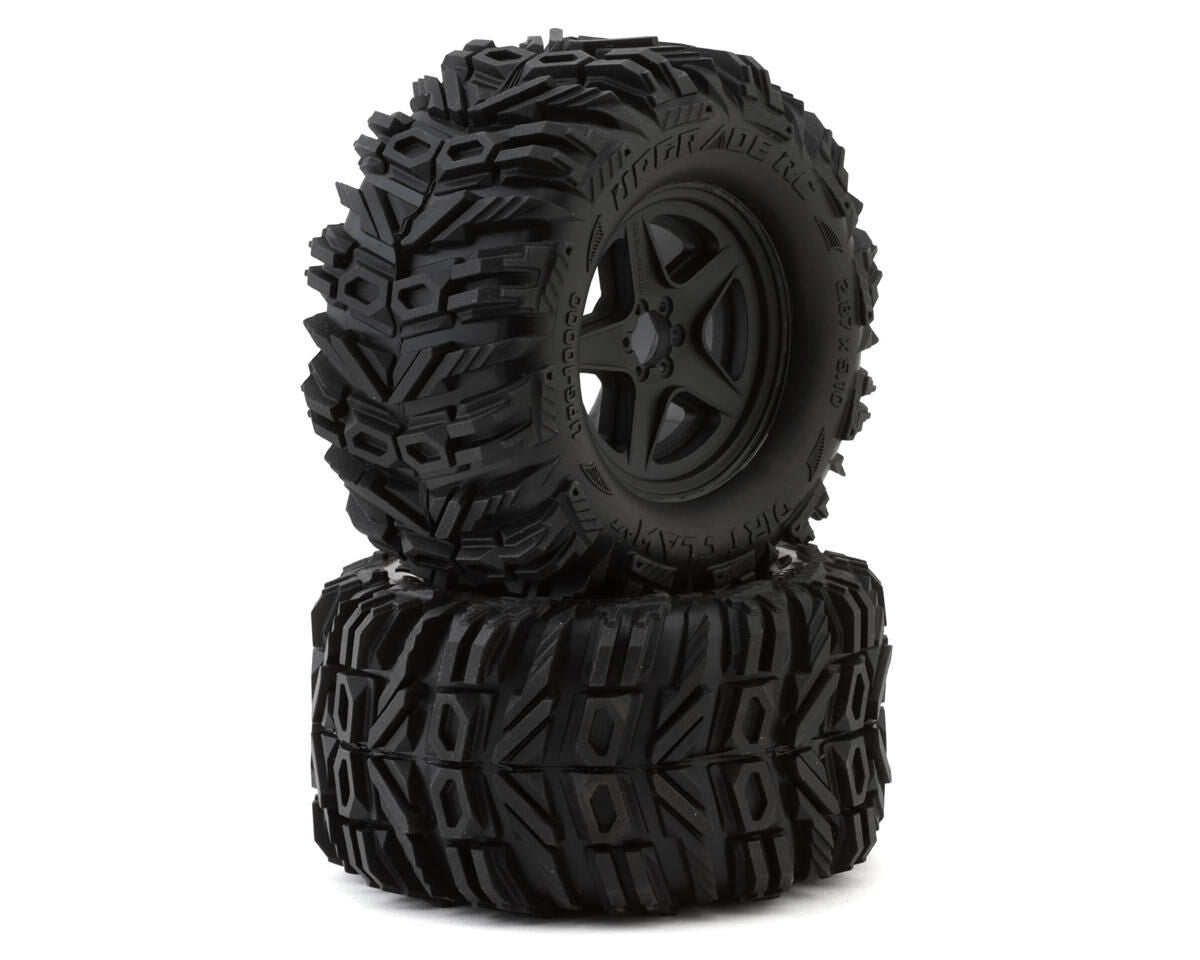 UPG-10000 UpGrade RC Dirt Claw 2.8" Pre-Mounted All-Terrain Tires w/5-Star Wheels (2) UPGRADE RC
