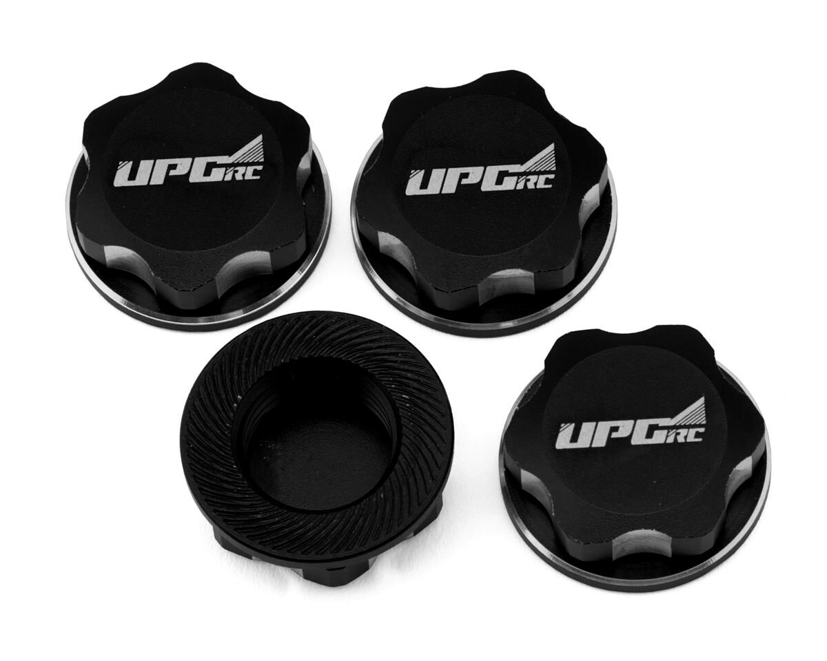 UPG-11008 Aluminum 17mm Serrated Wheel Nuts (4) (Black) UPGRADE RC