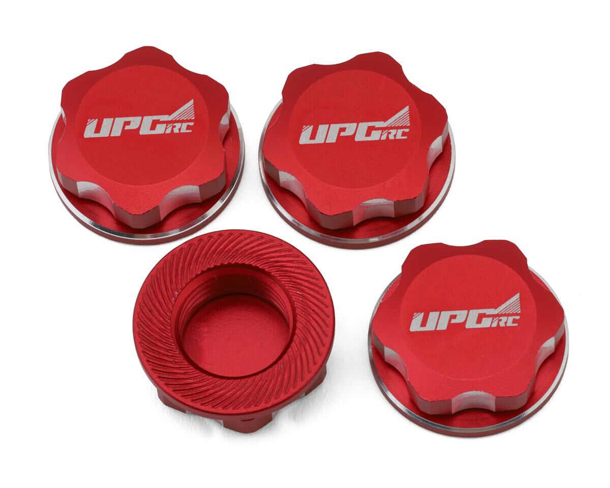 UPG-11009 Aluminum 17mm Serrated Wheel Nuts (4) (Red) UPGRADE RC