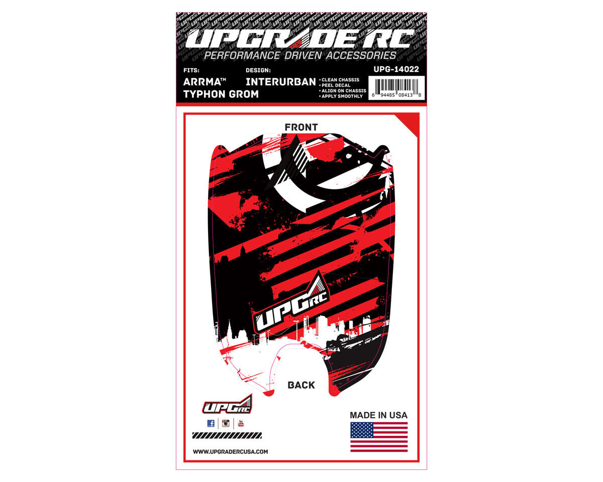 UPG-14022 UpGrade RC Chassis Protector for ARRMA™ Typhon Grom (InterUrban) (1) UPGRADE RC