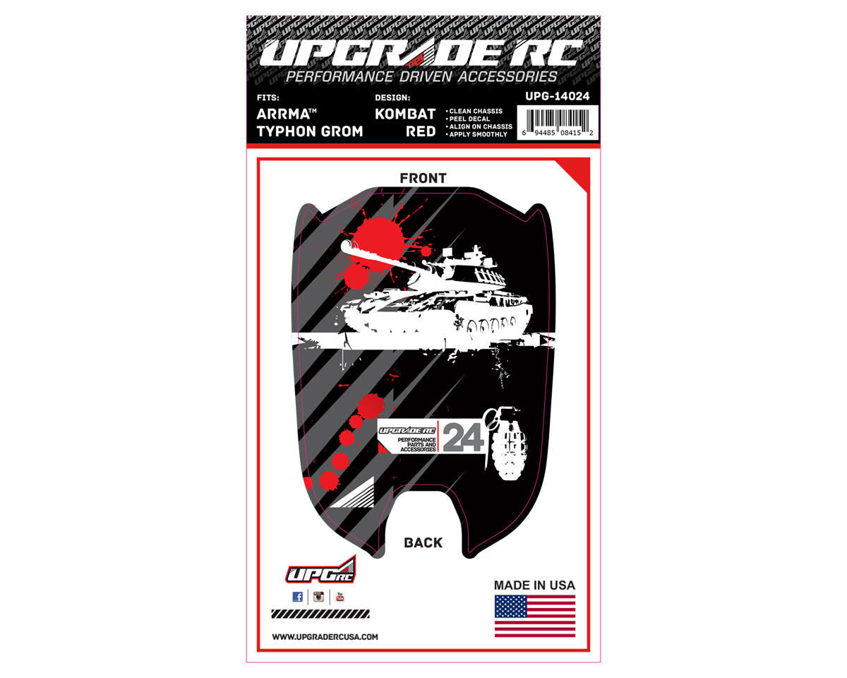UPG-14024 UpGrade RC Chassis Protector for ARRMA™ Typhon Grom (Kombat) (1) UPGRADE RC
