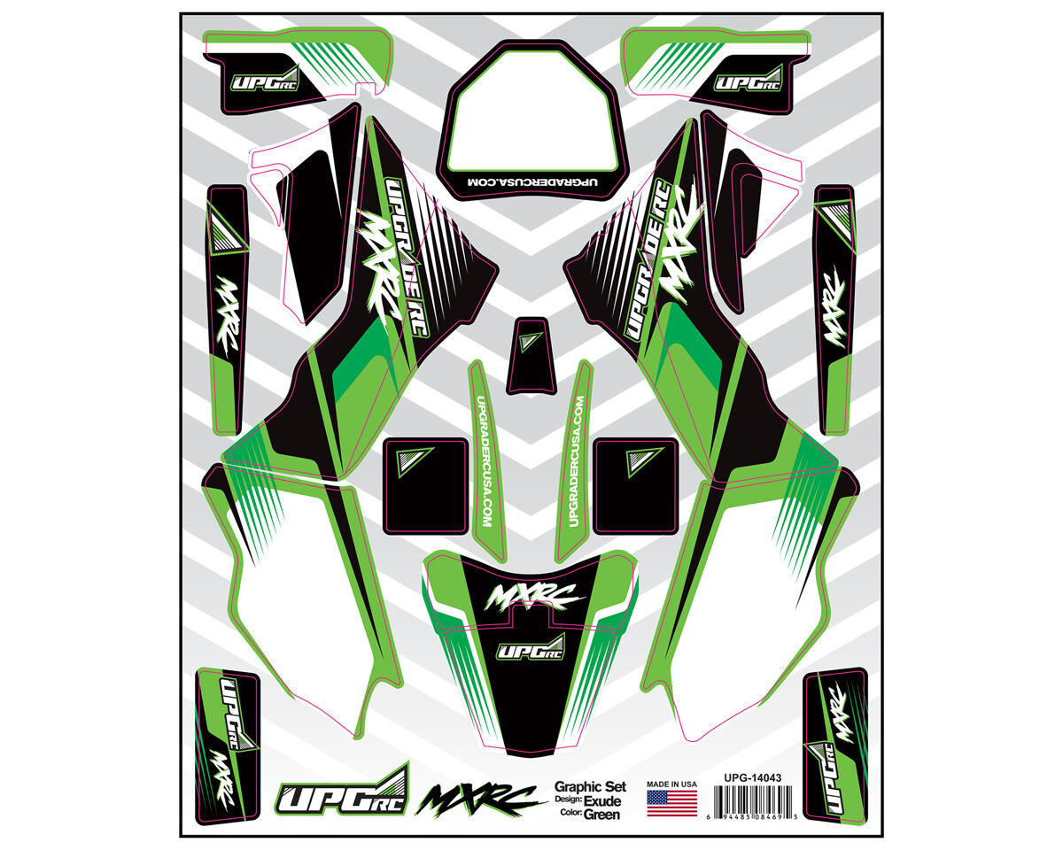 UPG-14043 Graphic Set for Losi™ Promoto MX (Exude) (Green) UPGRADE RC