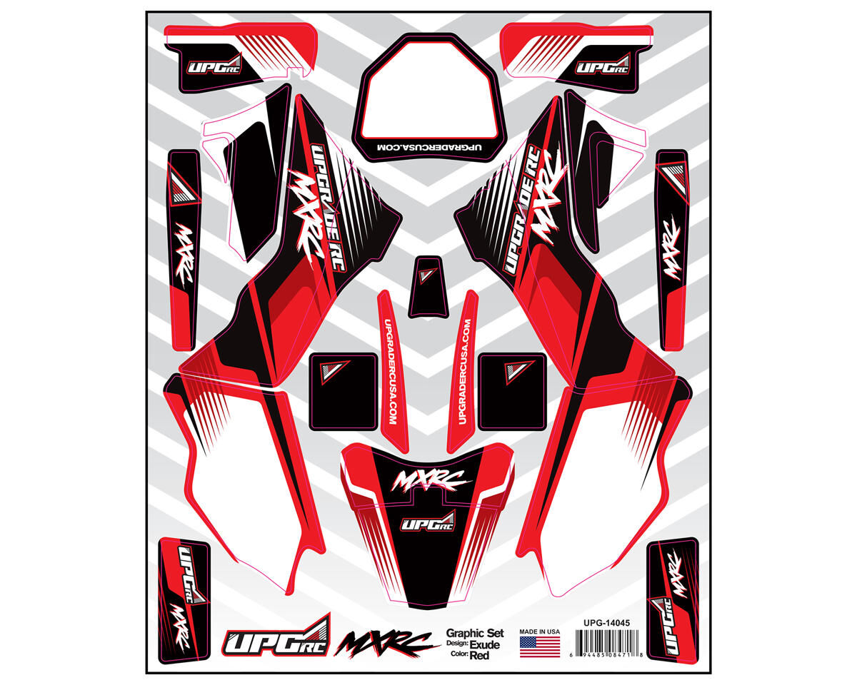 UPG-14045 Graphic Set for Losi™ Promoto MX (Exude) (Red) UPGRADE RC