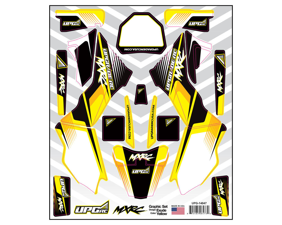 UPG-14047 Graphic Set for Losi™ Promoto MX (Exude) (Yellow) UPGRADE RC