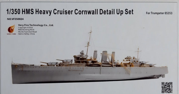 Very Fire 1/350 HMS CORNWALL 1942 Deatil up set (For Trumpeter 05353) VF350024