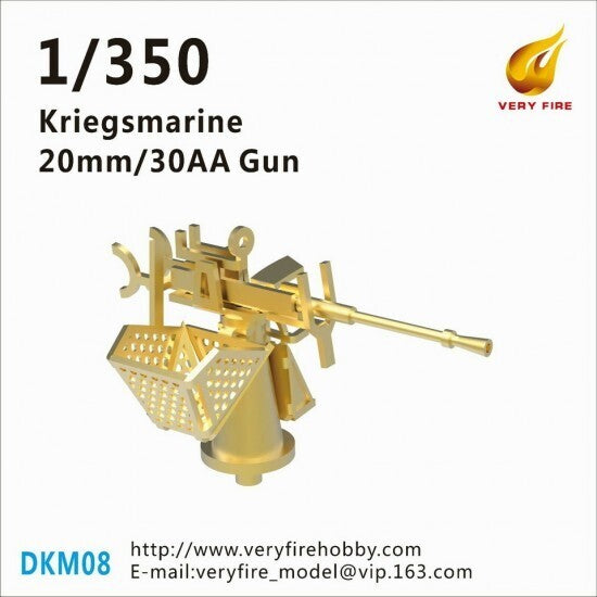 Very Fire 1/350 Kriegsmarine 20mm/30 AA gun (16 sets) VFDKM08