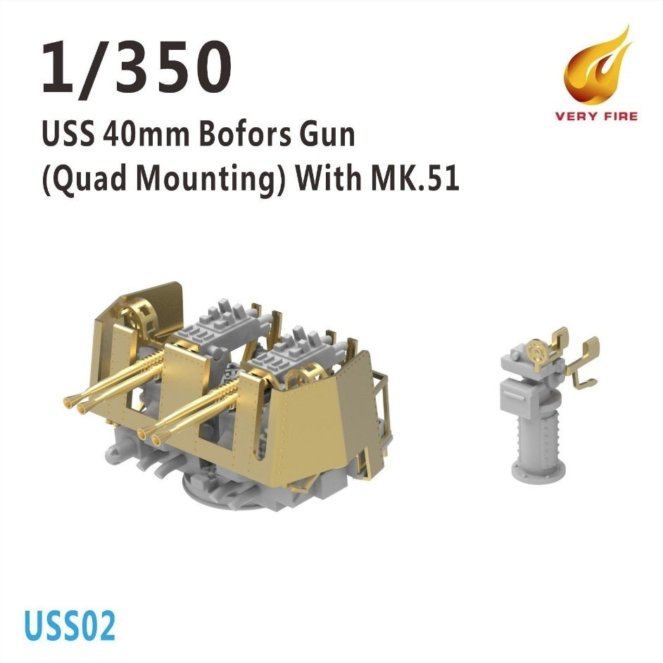 Very Fire 1/350 U.S. Navy 40mm Bofors gun (quad mounting) w MK.51 (6 sets) VFUSS02