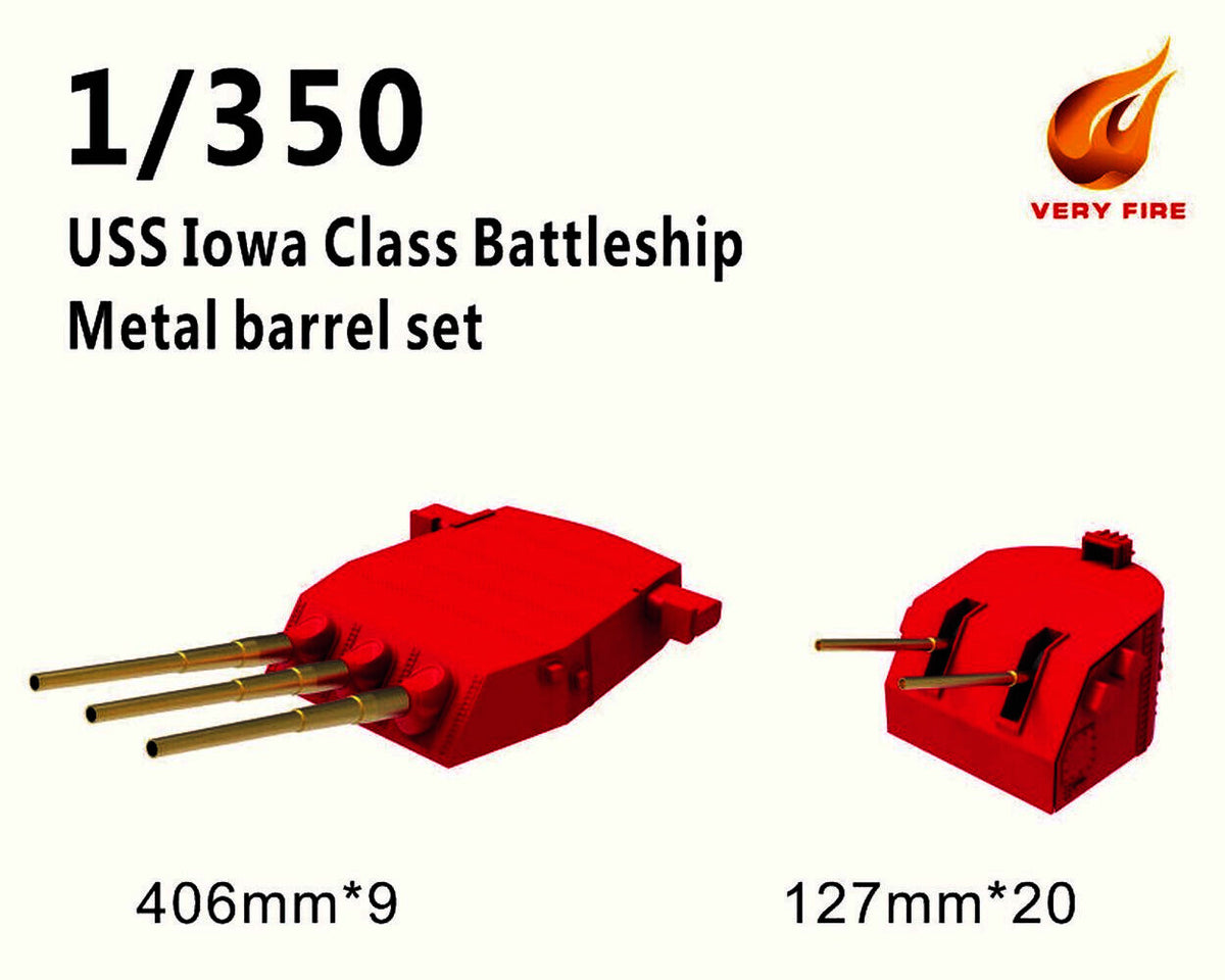 Very Fire 1/350 USS Iowa Class Metal Barrels Set (406mm*9,127mm*20) VFUSS16