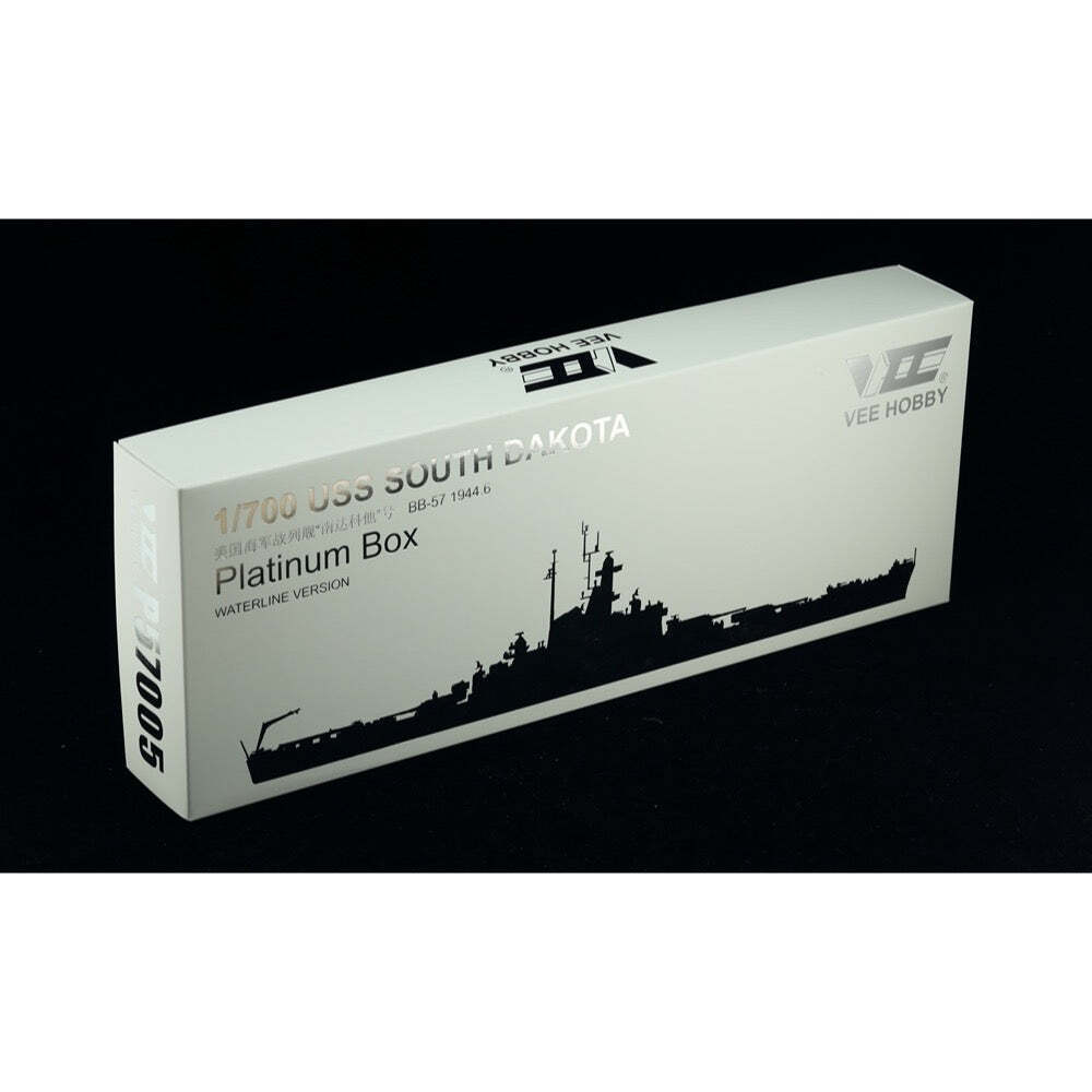 VH-P57005 Vee Hobby 1/700 South Dakota Battleship BB-57 1944 Platinum Plastic Model Kit Vee Hobby