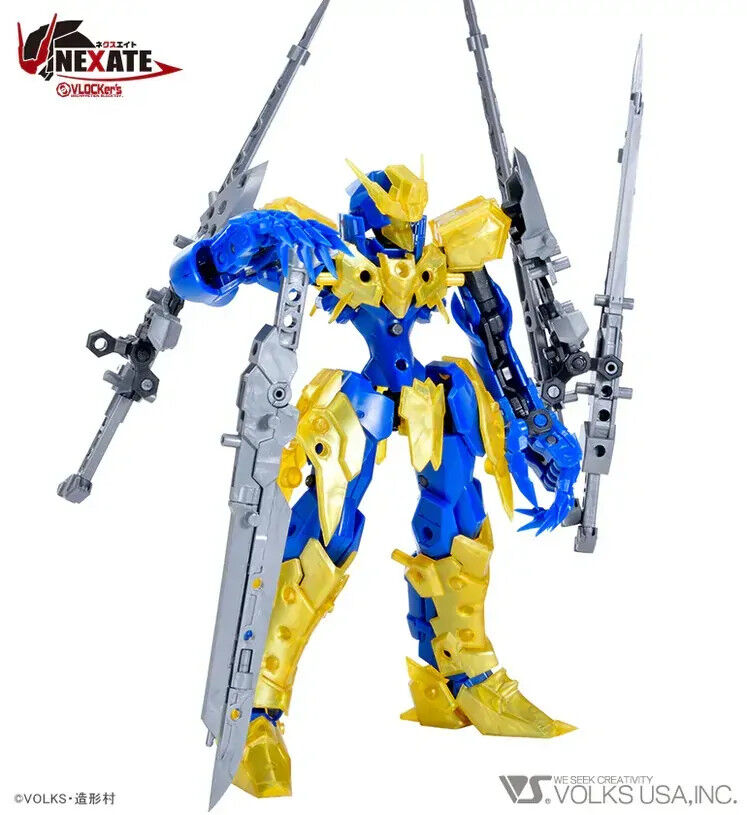 VLOCKer's NEXATE PRIME V-RAID Knight Blue x Gold Plastic Model Kit VL-22777
