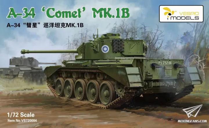 VS720004 Vespid 1/72 Cruiser Tank A34 'COMET' Mk.IB Plastic Model Kit Vespid