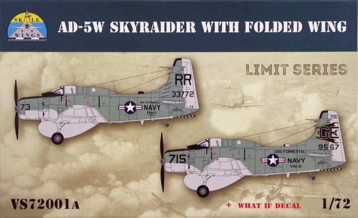 Skale Wings 1/72 Skyraider w/ Folded Wing (Limited Edition) Plastic Model Kit VS72001A