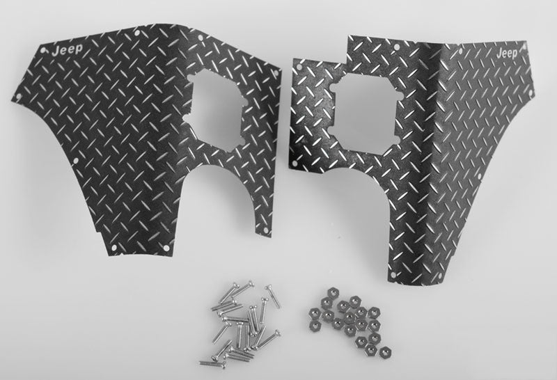 VVV-C0063 Rear Diamond Plates Corner Set for Tamiya CC01 Wrangler (Black) RC 4WD
