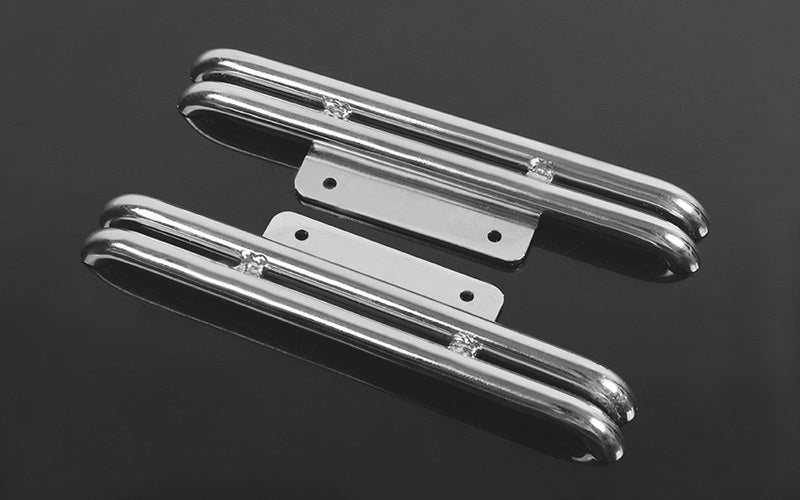 VVV-C0116 Steel Tube Side Steps for Tamiya Hilux & Bruiser (Silver) RC 4WD