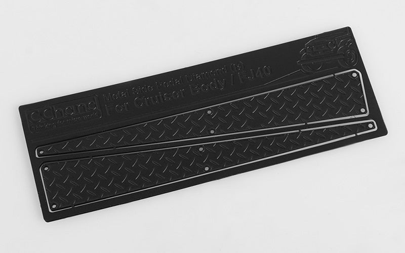 VVV-C0130 Metal Side Diamond (B) Plates for RC4WD Cruiser Body (Black) RC 4WD