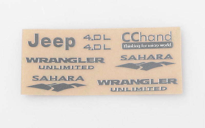 VVV-C0176 Metal Emblems for Axial SCX10 Jeep Wrangler RC 4WD