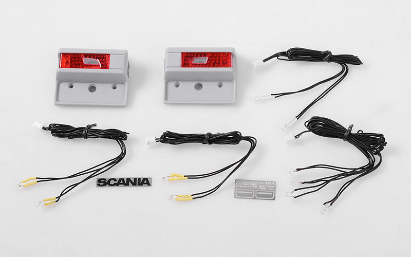 VVV-C0193 Rear Detailed Lamp Assembly w/LED for Tamiya 1/14 Scania RC 4WD