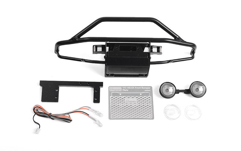 VVV-C0211 Rough Stuff Metal Front Bumper for RC4WD Trail Finder 2 (Hella Round Lights) RC 4WD
