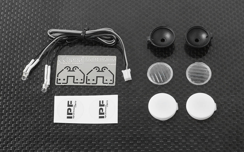 VVV-C0214 1/10 Round IPF Lights w/LED RC 4WD
