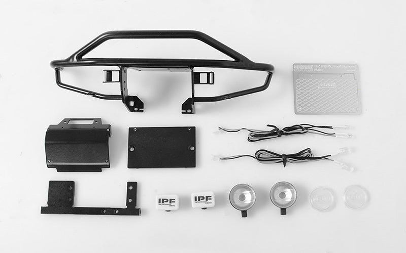 VVV-C0219 Rough Stuff Metal Front Bumper for RC4WD Trail Finder 2 (Hella Round and IPF Square Lights) RC 4WD