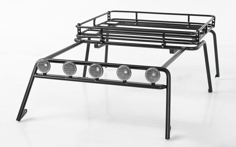 VVV-C0262 Metal Roof Rack for Axial SCX10 Wrangler w/ Roof Rack Lights RC 4WD