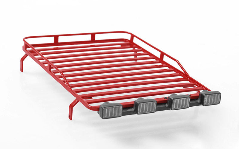 VVV-C0280 Roof Rack with Light Pods for 1/18 Gelande D90 (Red) RC 4WD