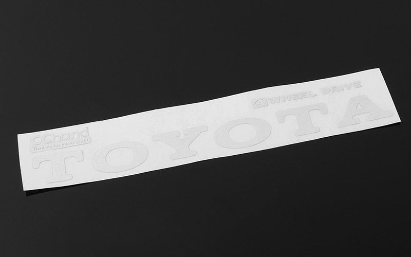 VVV-C0291 Metal Vintage Rear Emblem for TF2 Mojave Body (White) RC 4WD